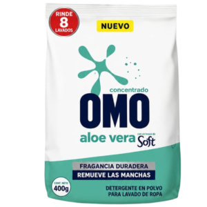 OMO DETERGENTE POLVO ALOE VERA SOFT 400GR