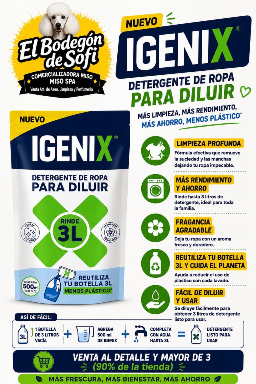 Igenix Detergente para Diluir Doypack 500 ml